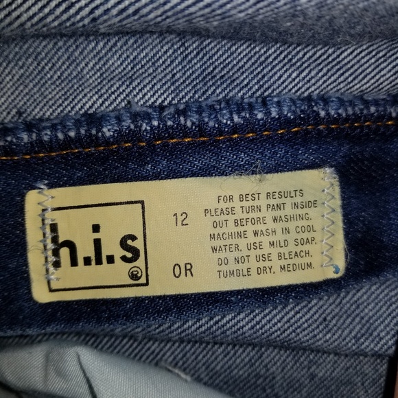 Vintage high waist Chic jean shorts - Picture 3 of 7